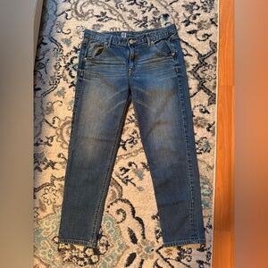 Wassio Women's Premium Denim Boyfriend Blue Jeans Casual Ladies Size 8 Cropped